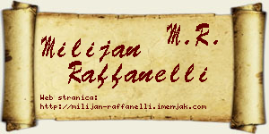 Milijan Raffanelli vizit kartica